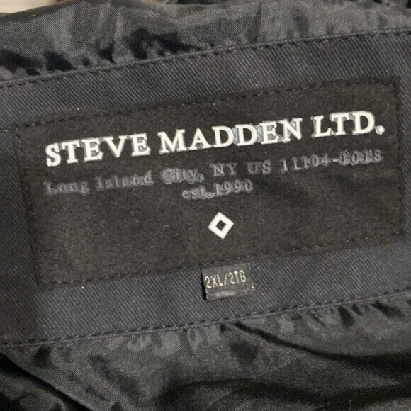 Steve Madden mens jacket coat bomber quilted zip in size 2XL/ TG - Picture 9 of 12